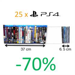 PS4/PS5 sleeves for PS4 game storage - space for cover - 25 pcs.